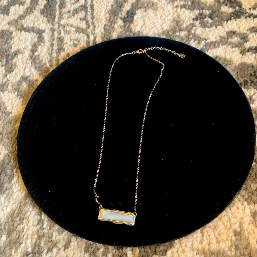 Grace and Heart sterling silver and mother of pearl necklace
